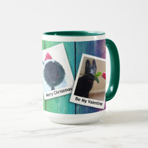 Caneca Feriados de inverno de German shepherd preto, ZKA