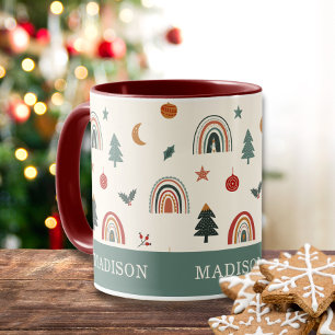 Caneca Feriados Festivos Festivos de Natal Bonitos Nome