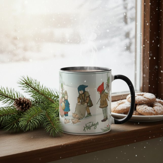 Caneca Férias de Inverno Vintage (Criador carregado)