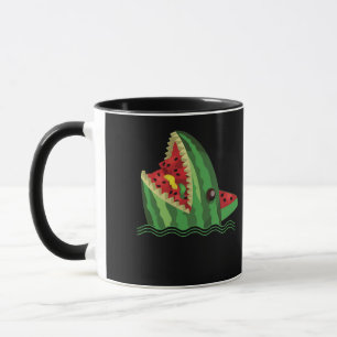 Caneca Férias de Verão da Família de Tubarões de Melancia