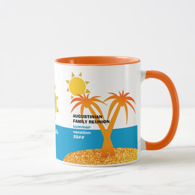 Caneca Férias de Verão da Reunião da Família Monograma (Direita)