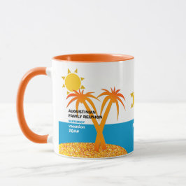 Caneca Férias de Verão da Reunião da Família Monograma