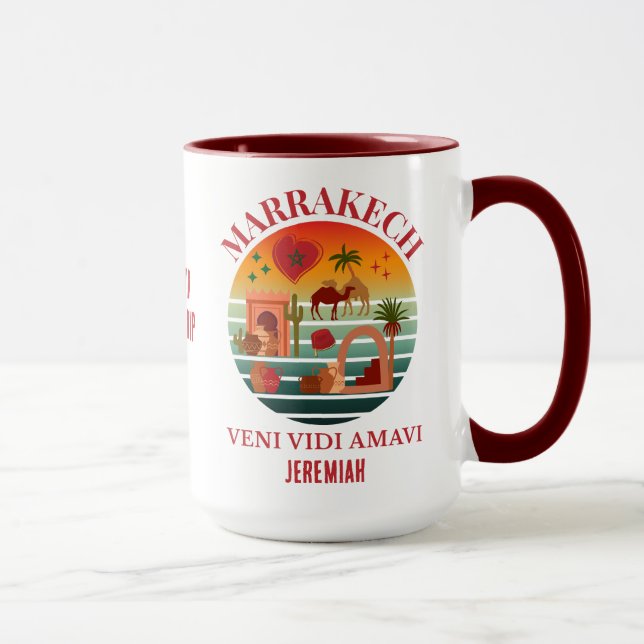 Caneca Férias do Grupo Veni Vidi Amavi em Marrocos MARAKK (Direita)