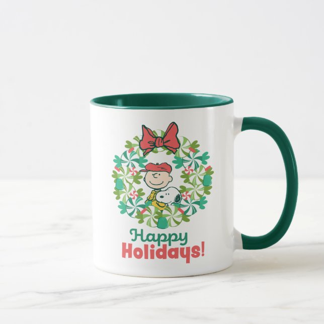 Caneca Férias Felizes | Peppermint Candy Wreath (Direita)