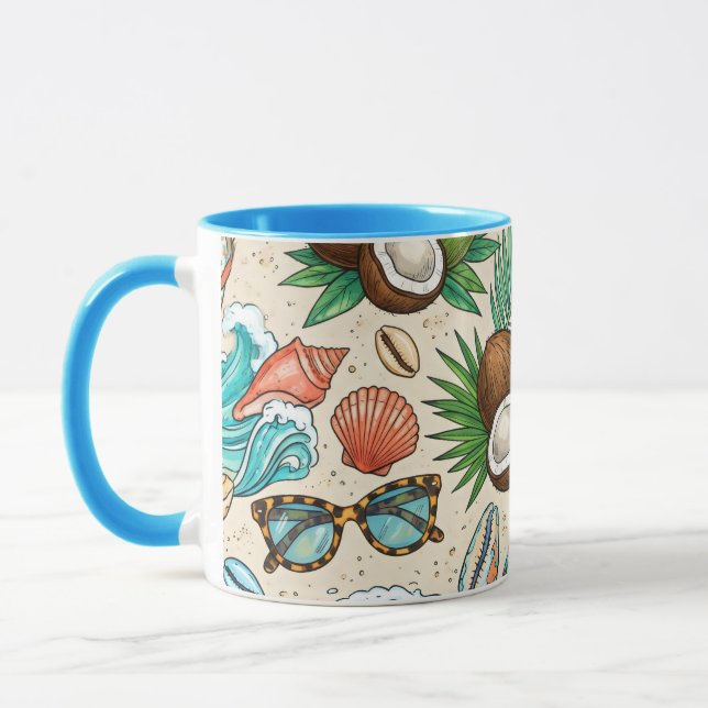 Caneca Férias tropicais. (Esquerda)