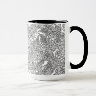 Caneca Fern em preto e branco