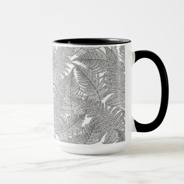 Caneca Fern em preto e branco (Direita)