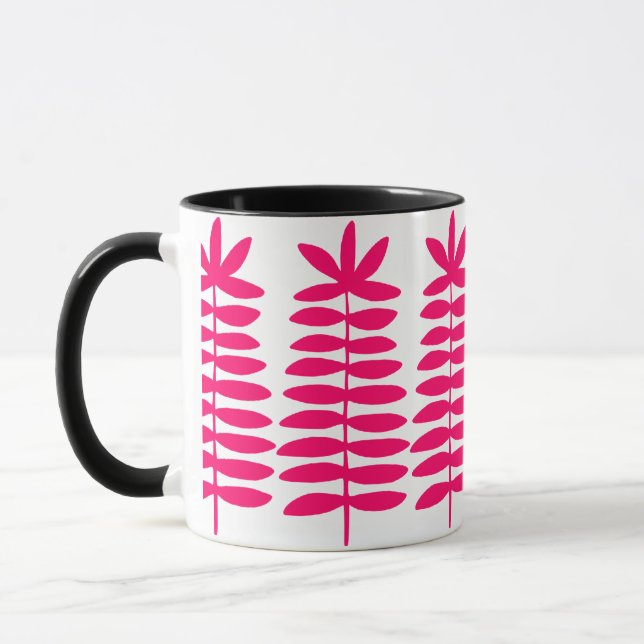 Caneca Ferns Decorativos - Crimson (Esquerda)