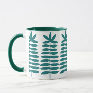 Caneca Ferns Decorativos - Verde Hunter
