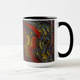Caneca Ferro Tigre em Vermelho, Amarelo, Azul