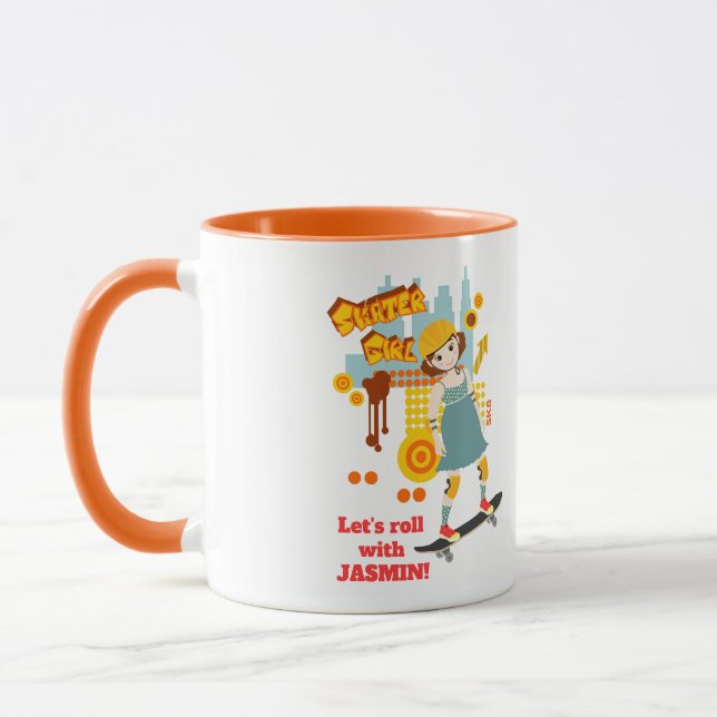 Caneca Festa de aniversário de diversão do Skater Park (Esquerda)