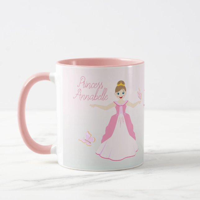 Caneca Festa de aniversário de Fantasia Princesa Rosa (Esquerda)
