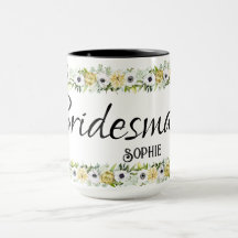 Festa de casamento Yellow Floral Mug