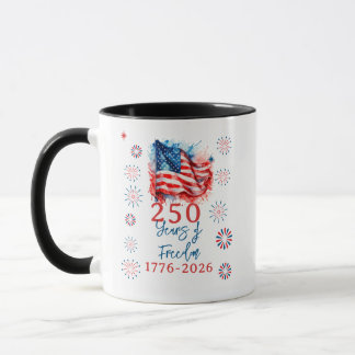 Caneca Festa de Celebração EUA 250 Patriótica 4 de julho