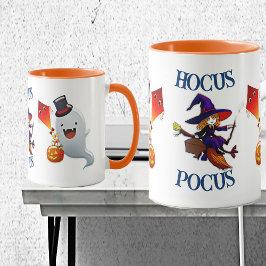 Caneca Festa de Halloween do Hocus Pocus Magic Broom Witc