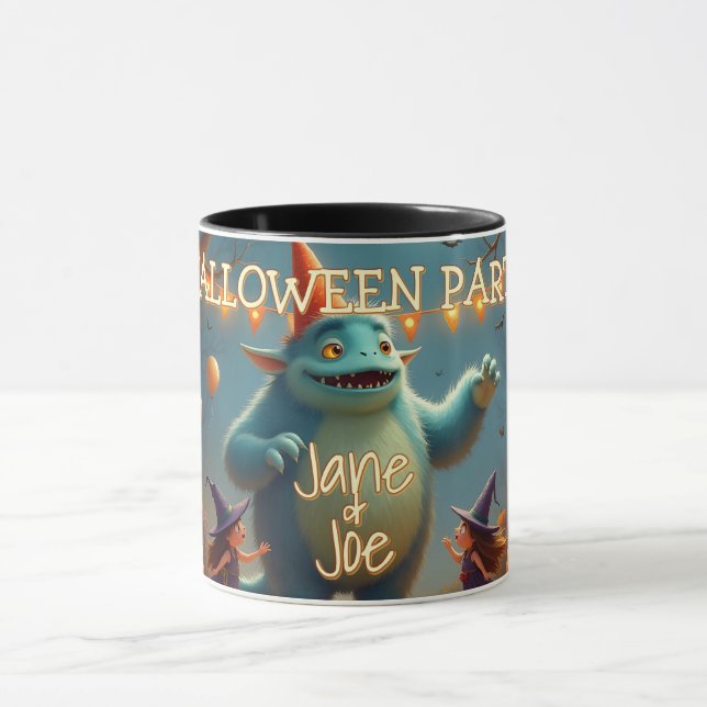 Caneca Festa de Halloween do Monstro Feliz para Crianças (Centro)