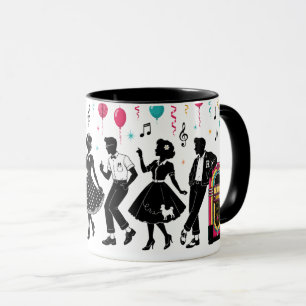 Caneca Festa de Jukebox do Sock Hop dos Anos 50
