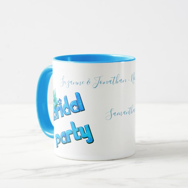 Caneca Festa de Noiva Personalizada de Casamento Fofa  (Frente Esquerda)