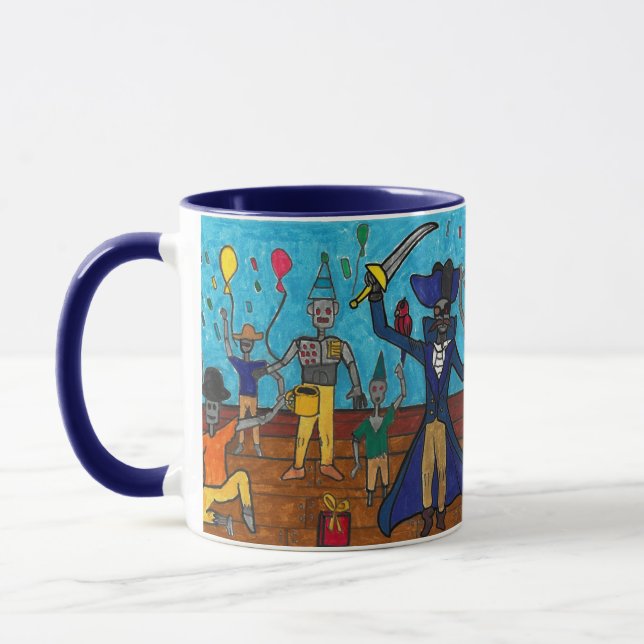 Caneca "Festa de Pirata Robô" (Esquerda)
