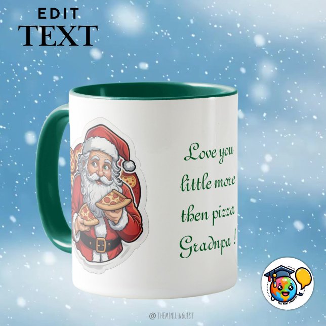 Caneca Festa de Pizza de papais noeis, Torneira de Natal (Criador carregado)