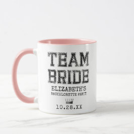 Caneca Festa de solteira Collegiate Team Bride
