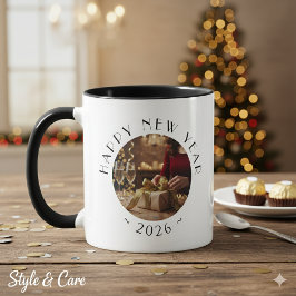 Caneca Festa Feliz Ano Novo Foto Personalizada Texto Fest