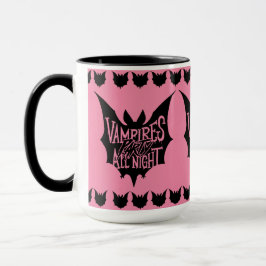 Caneca Festa Noturna: Festa de Halloween dos Vampiros