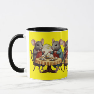 Caneca Festa Whimsical Tea com Ilustração de Ratos em Mug