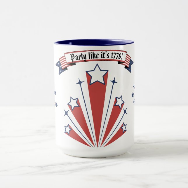Caneca "Festeje como se fosse 1776!" Café/Chá (Centro)