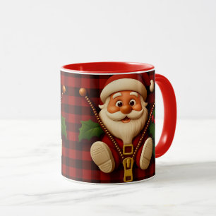 Caneca Festiva do Papai Noel com Zíper Bebidas N
