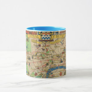 Caneca Festival da Grã-Bretanha: Guia do Mapa de Londres