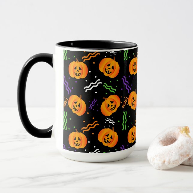 Caneca Festivo Jack-O'-Lanternas Combo (Com Donut)