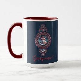 Caneca Festivo Personalizado Kawaii Fox Mandala Ornamenta