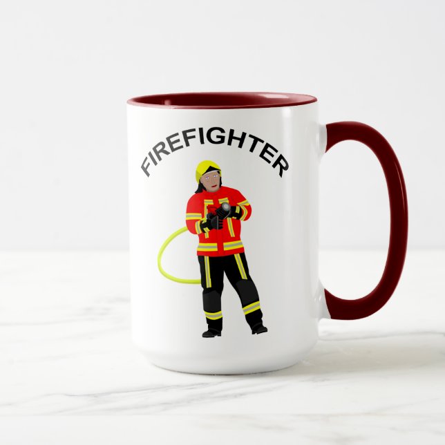 Caneca Feuerwehrmann in Einsatzkleidung  Tasse (Direita)
