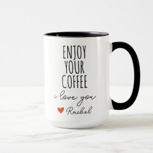 Caneca Fiance Aproveite Seu Café Bom Dia Gif