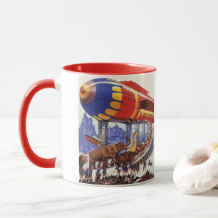 Caneca Ficção científica retrô, animais selvagens da Arca
