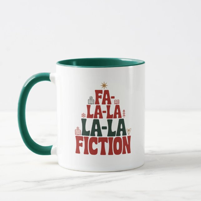 Caneca Ficção de Fa-la-la Férias Leitura (Esquerda)