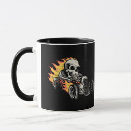 Caneca Fiery Skull Hotrod Art