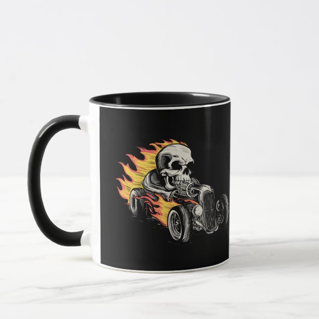 Caneca Fiery Skull Hotrod Art (Esquerda)