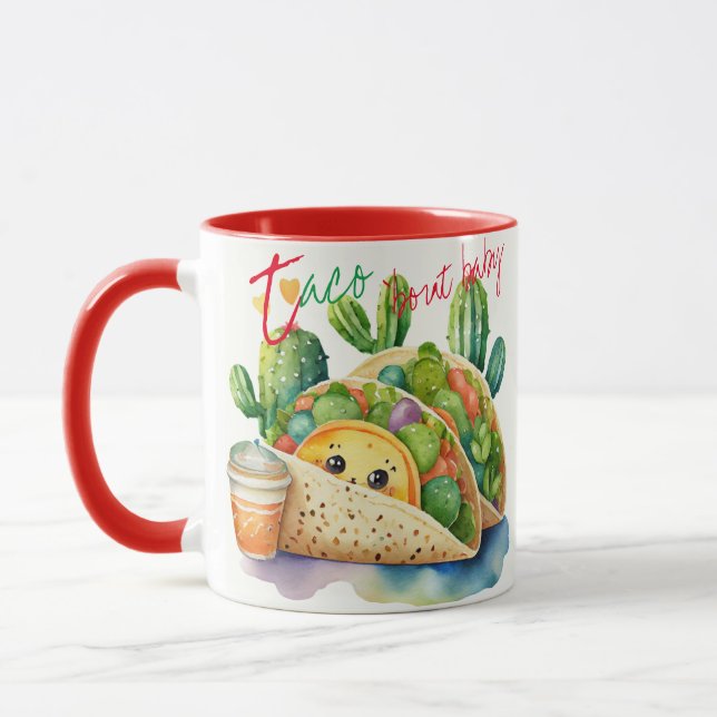 Caneca Fiesta Taco sobre o Chá de fraldas Bonito Moderno (Esquerda)