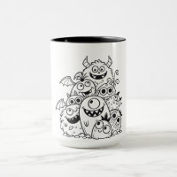 Figura de personagens de monstro de desenho animad
