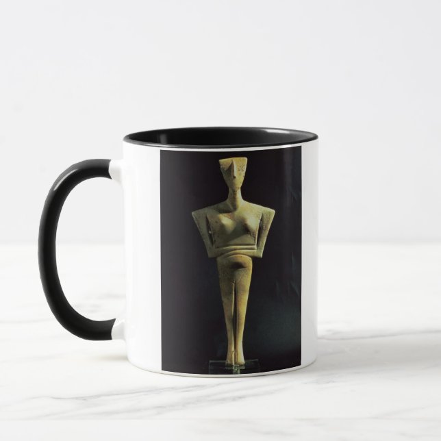 Caneca Figura fêmea de Cycladic, da ilha de Amorgo, (Esquerda)