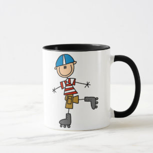 Caneca Figura patinagem da vara de rolo