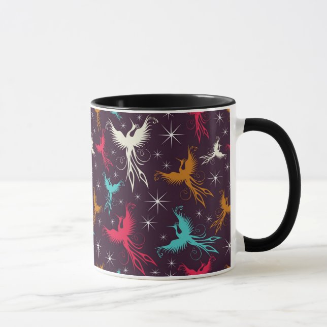 Caneca Figura teste padrão dos pássaros de Phoenix (Direita)