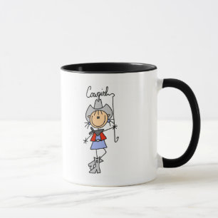 Caneca Figura vaqueira da vara com laço