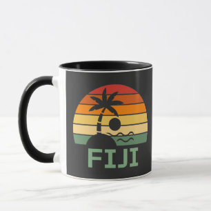 Caneca Fiji Vintage Palm Trees Summer Beach