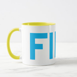 Caneca FIKA Amarelo-escuro e Blue Mug