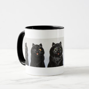 Caneca Fila de Gatos Negros de Louis Wain