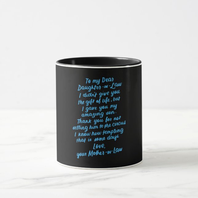 Caneca Filha Engraçada De Direito Para Minha Querida Filh (Centro)