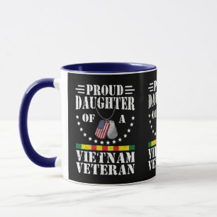 Caneca Filha Orgulhosa De Um Veterano Do Vietnã Presente